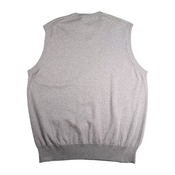 Chaps V-Neck Sweater Vest Mens Size 2XLT Big & Tall Gray Preppy Business NWT - Picture 3 of 12